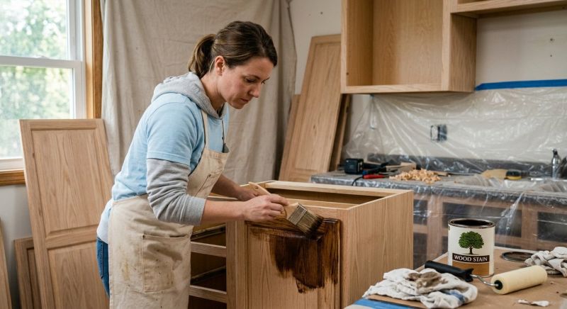 Oak Cabinet Refinishing in Lafayette, IN